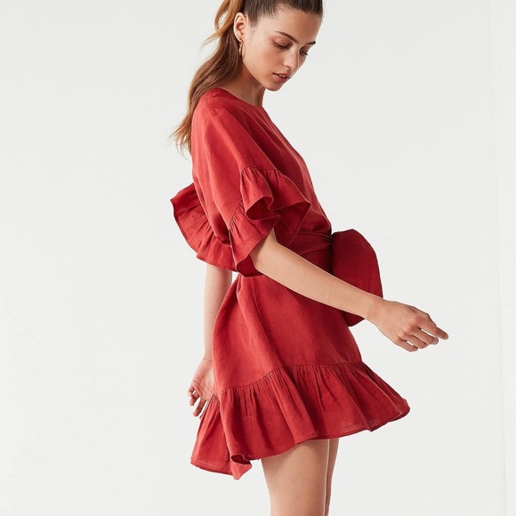 Urban Outfitters Ruffle Tie Dress - Picture 1 of 3